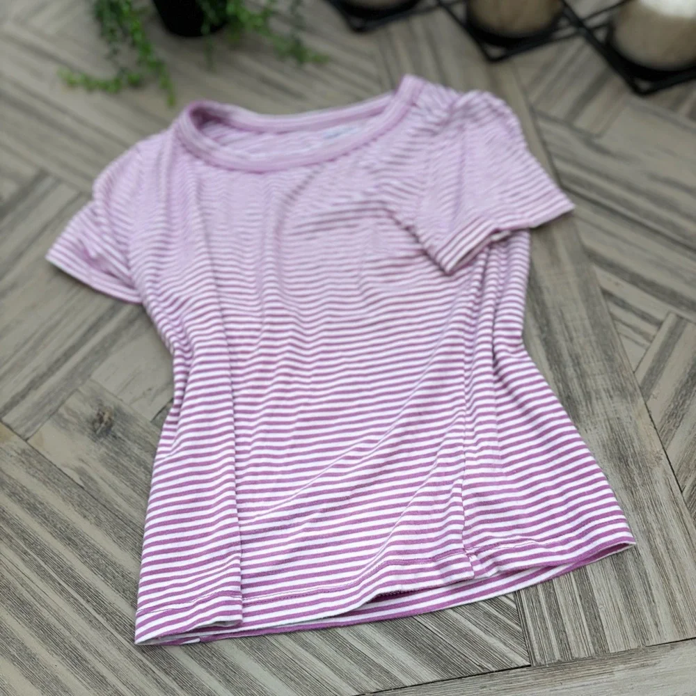 Old Navy striped pink girls tee - Picture 1 of 3